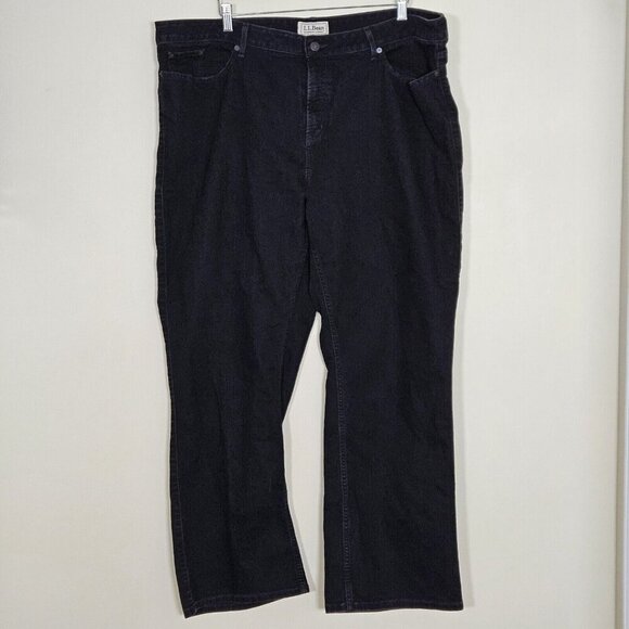 L.L. Bean Jeans Womens 22W Black Bootcut Ankle Favorite Fit Stretch Goth Western - Picture 14 of 15